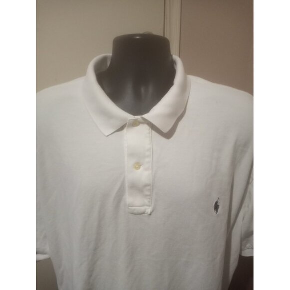 Polo Ralph Lauren Polo Shirt Mens 3XB Big White Short Sleeve Pony Collar Top - Picture 5 of 14